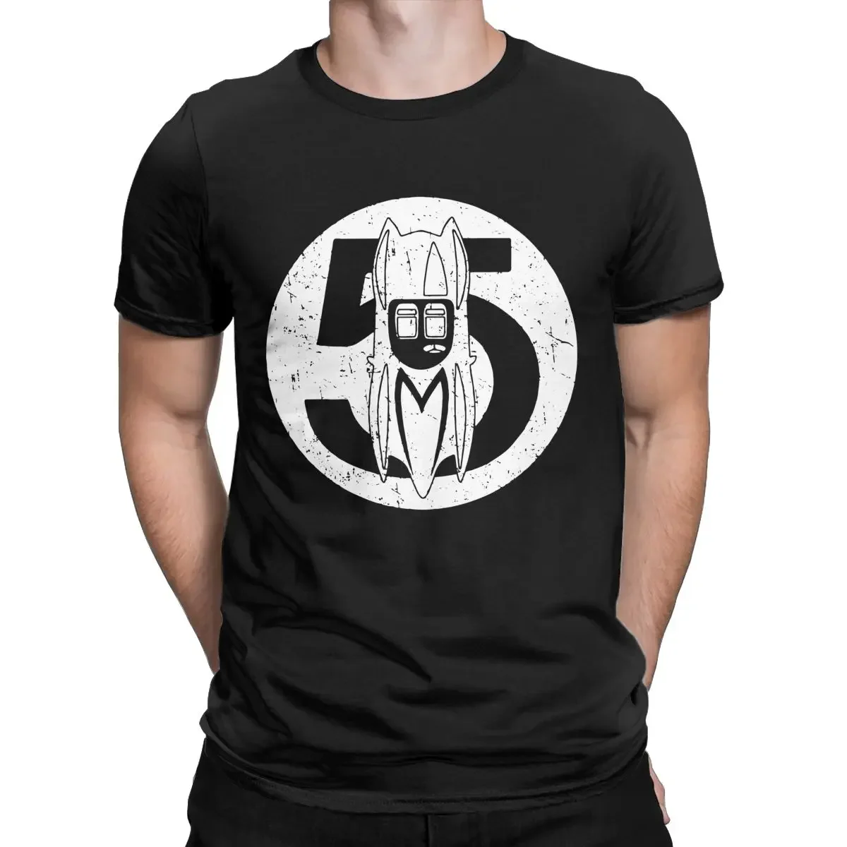 Speed Racer Mach 5 Car Top Circle Anime Mach Go Go Go Speedy Manga Pure Cotton Short Sleeve T Shirts Round Collar Clothes Summer