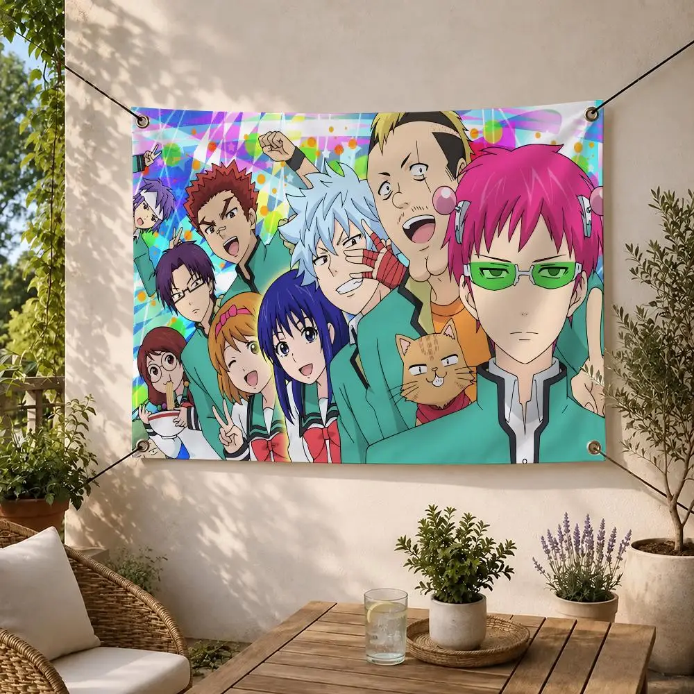 Anime The Disastrous Life of Saiki K. Flags Flag Soft skin-friendly Durable Outdoor party Home living room bedroom Decoration