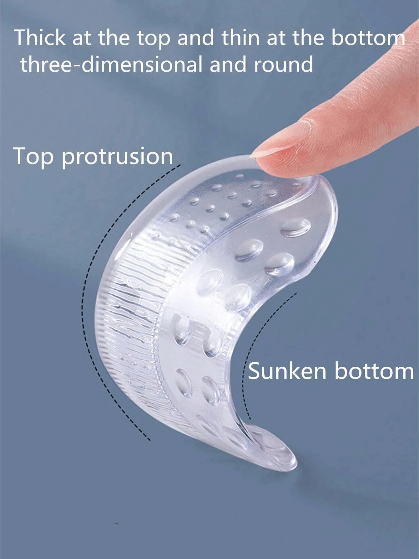 1/2/5 paia di adesivi morbidi per tallone: cuscinetti per piedi antiscivolo, ammortizzanti, antiusura per tacchi alti, adesivi per tallone, antiusura invisibile