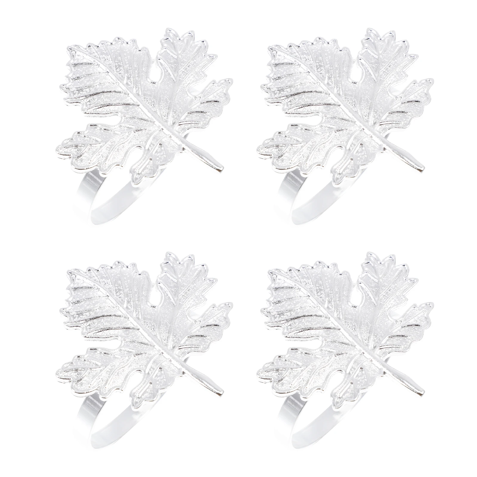 

4Pcs Maple Leaf Napkin Buckle Exquisite Thanksgiving Table Setting Decoration Dinner Party Napkin Rings for Family Holiday