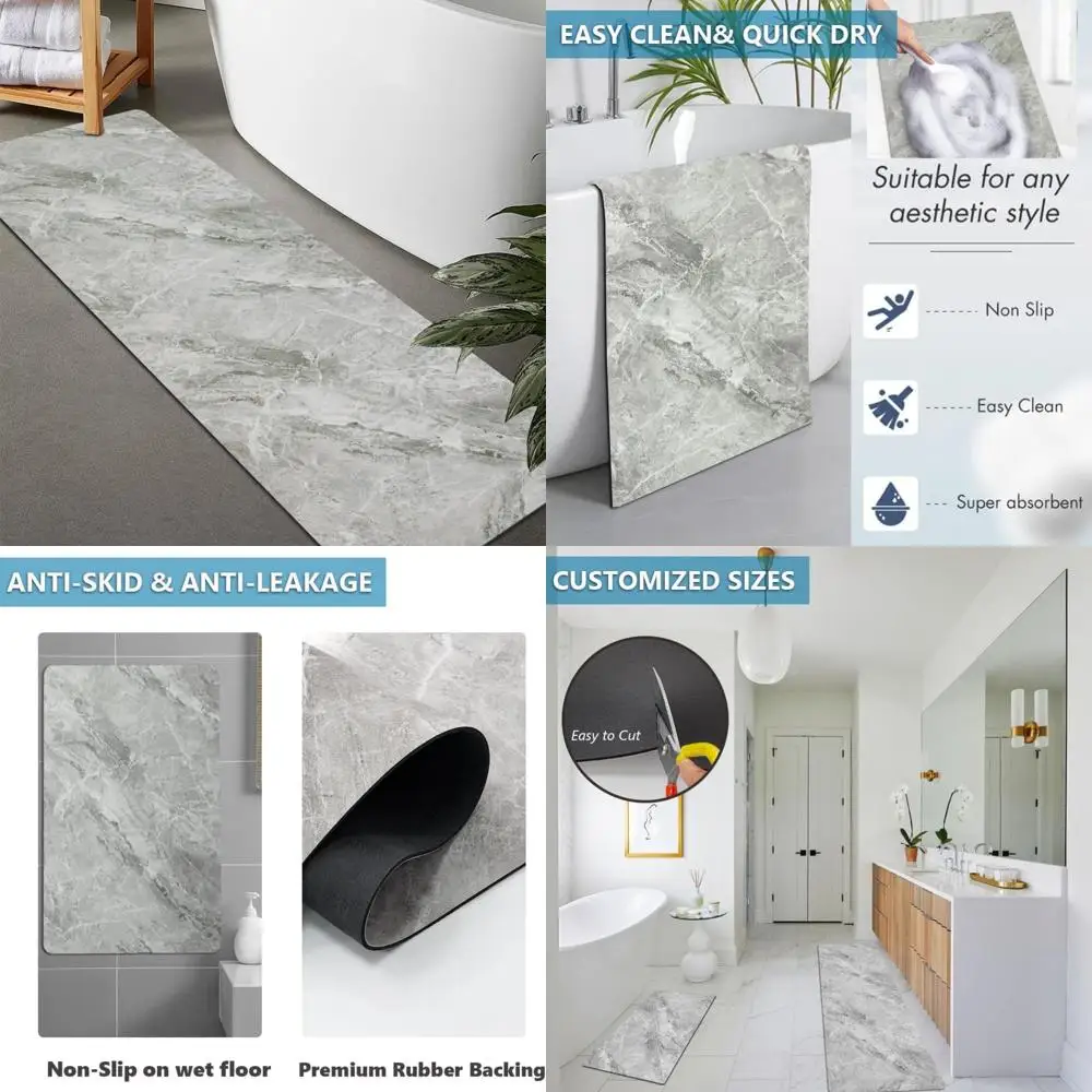 

резиновые нескользящие впитывающие тонкие коврики для ванной комнаты по индивидуальному заказу — быстросохнущие, приятные для дверей, моющиеся коврики