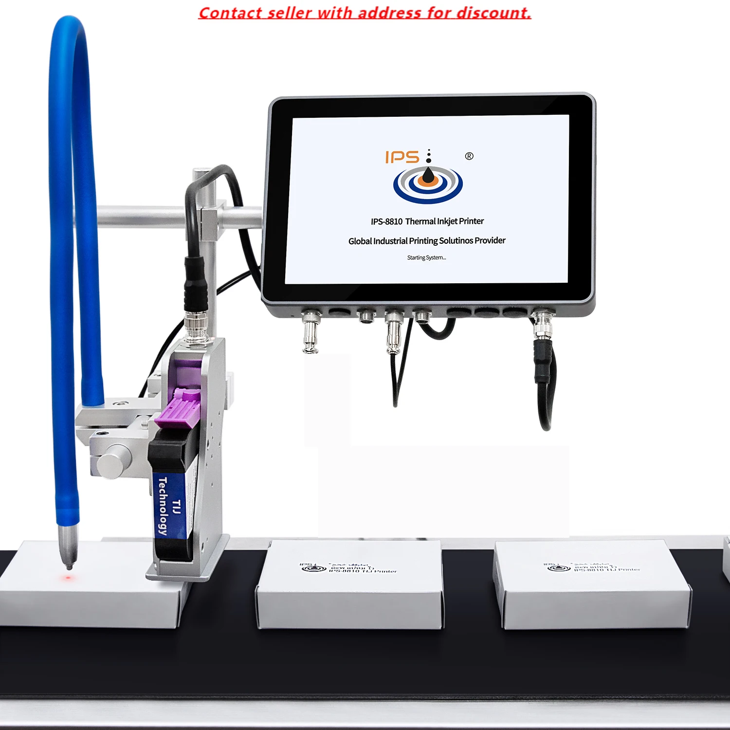 

Two Print Head 50.8mm Tij Printer Online Industrial Thermal Inkjet Printer Support Global Languages Factory Price