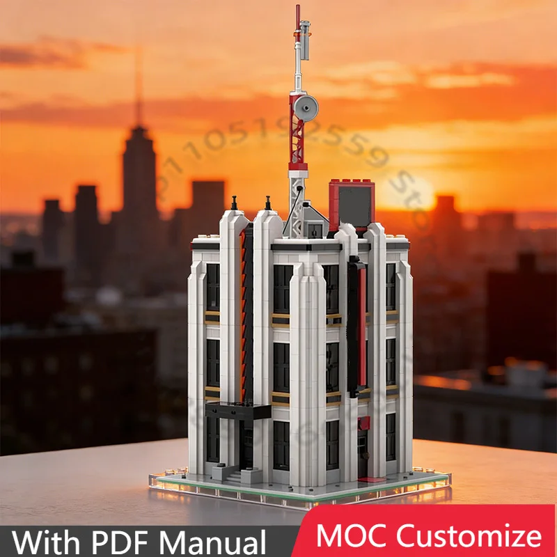 

3087 PCS Modular Building MB22 - Radio Station MOC Customize Modular Building Block Creative Design DIY Boys Toy Christmas Gift