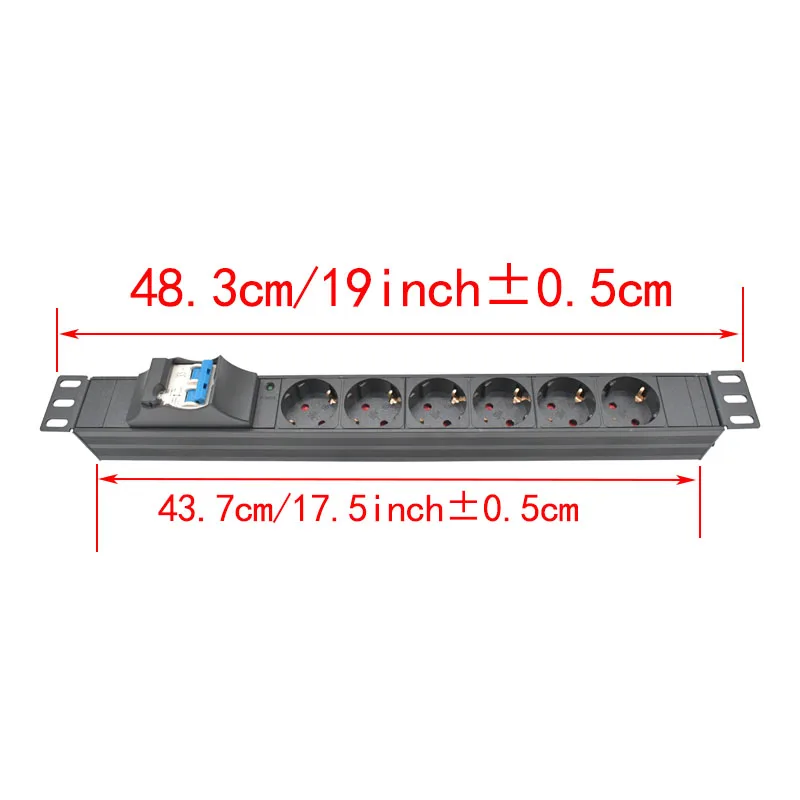 19 inch EU Plug PDU Power Strip Switcher Network Cabinet Rack Strips Schuko Powerlink box Power amplifier audio port Link socket