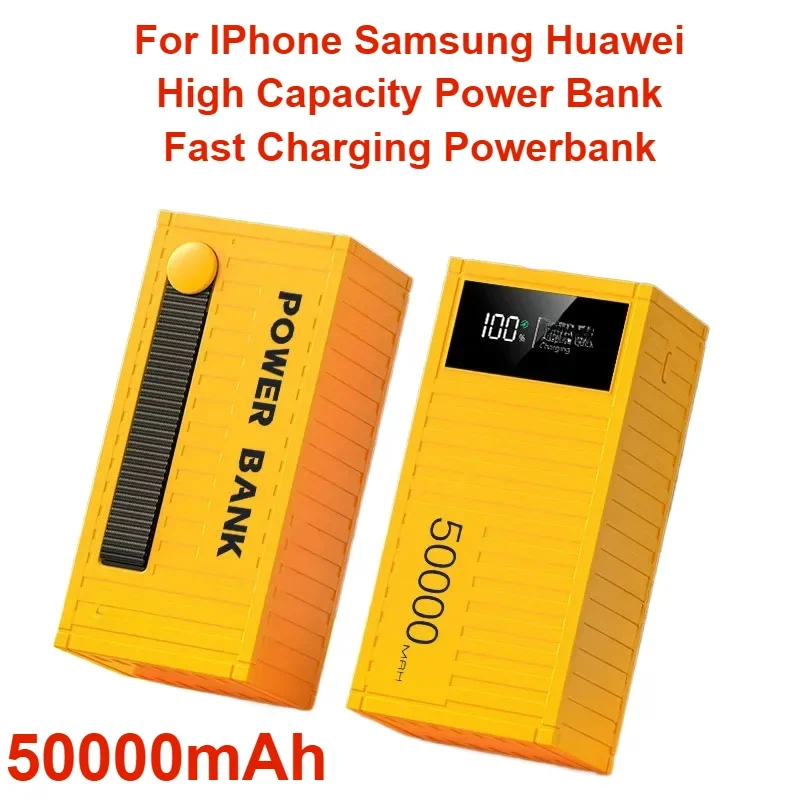 For IPhone Samsung Huawei 66W High Capacity Power Bank  Fast Charging Powerbank Portable External Battery Charger 50000mAh