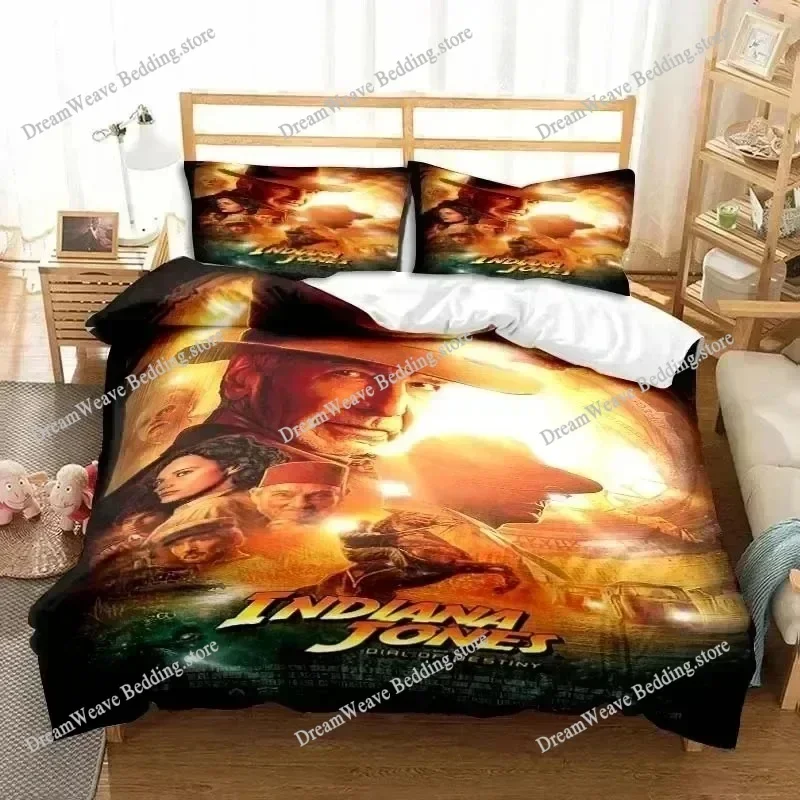 Indiana Jones The Dial of Destiny Stylish Bedding Set Single Double King Size Boys Bedroom Quilt Cover Duvet Cover Set Gift59296