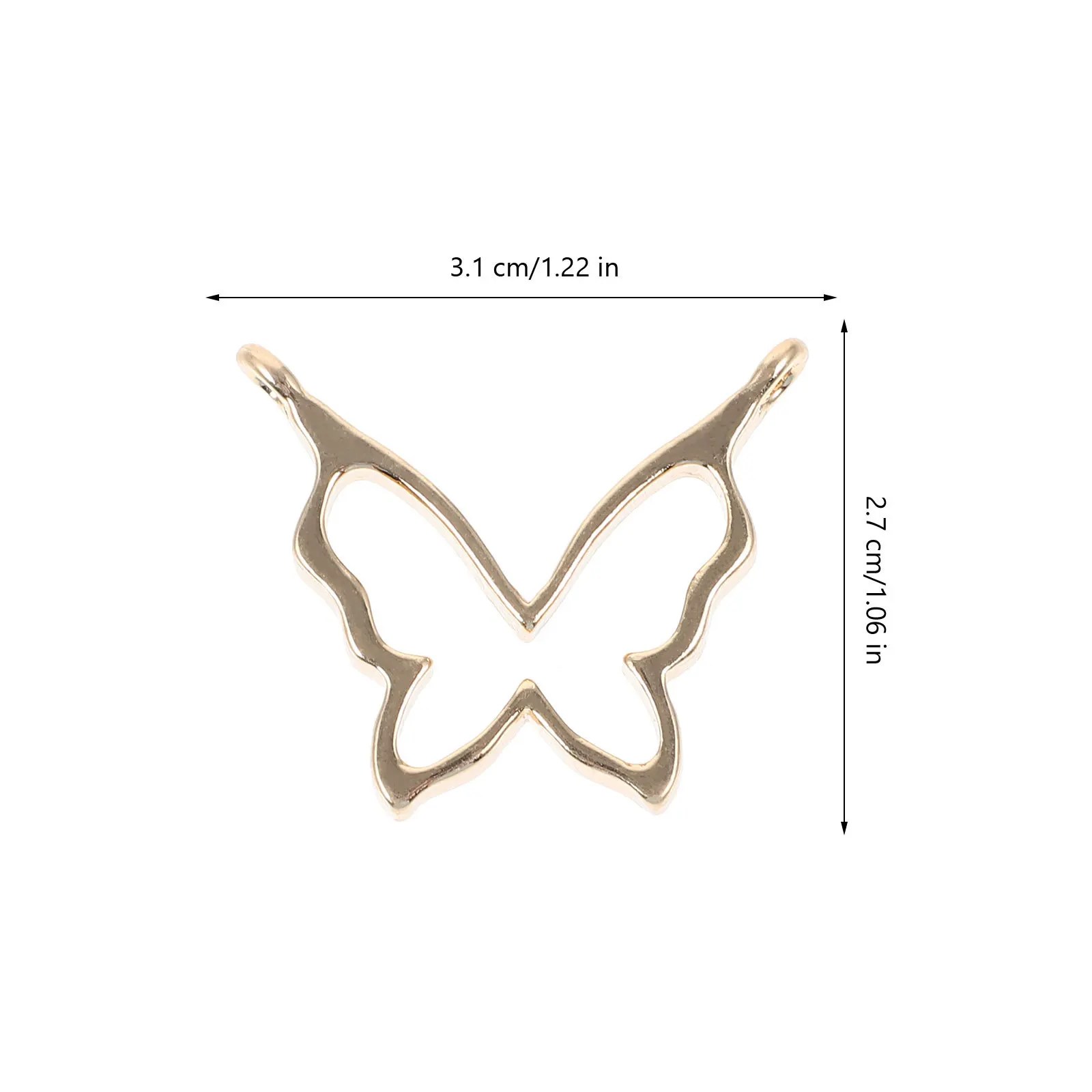 10 قطعة المعلقات المعدنية المفتوحة فراشة الحافة DIY بها بنفسك صنع المجوهرات السحر الراتنج الإطار قلادة سوار أقراط القرط السحر