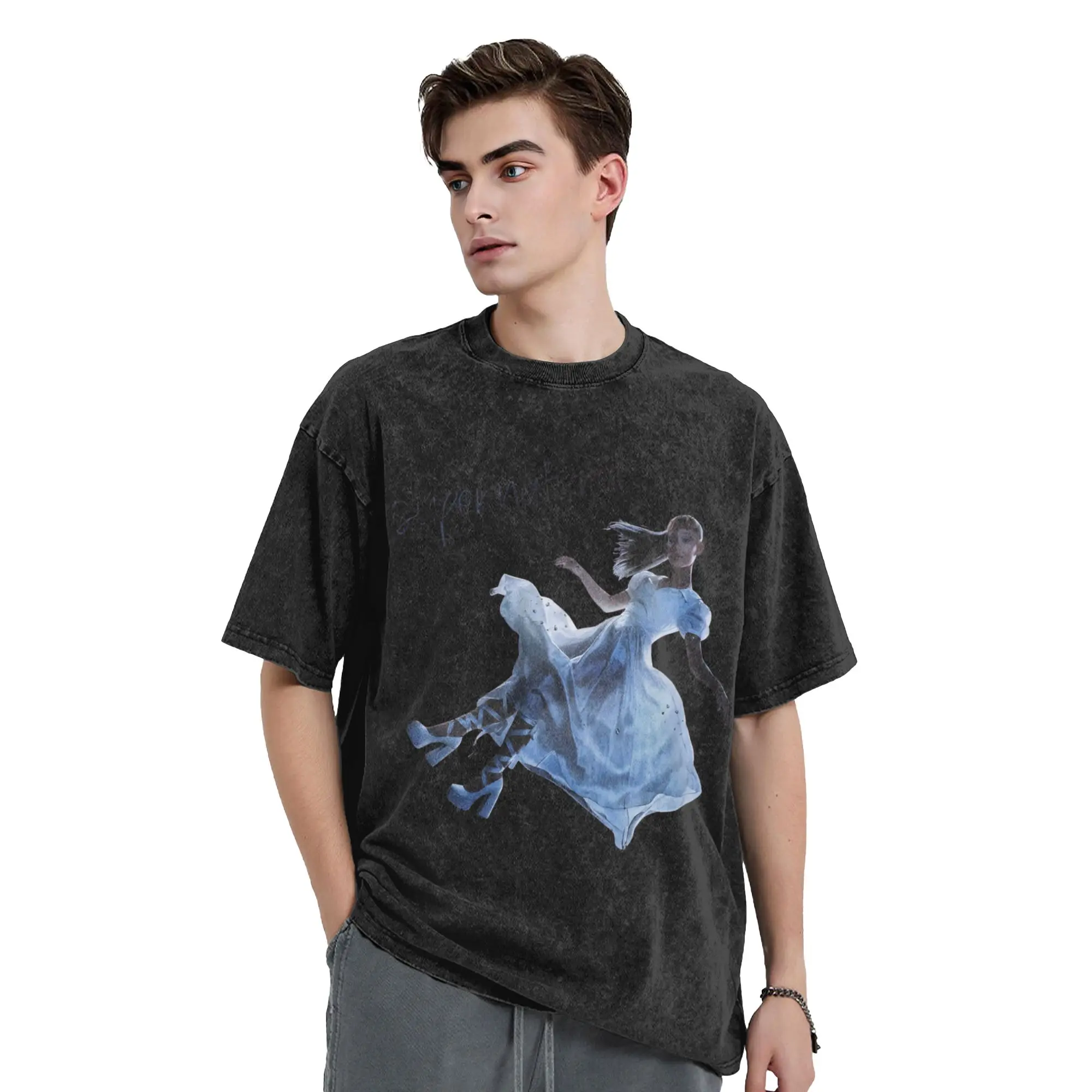 Ariana Grandes Petal Washed T Shirts Streetwear  Retro T-Shirts  Tees Tops Men Women Cotton Harajuku Printed