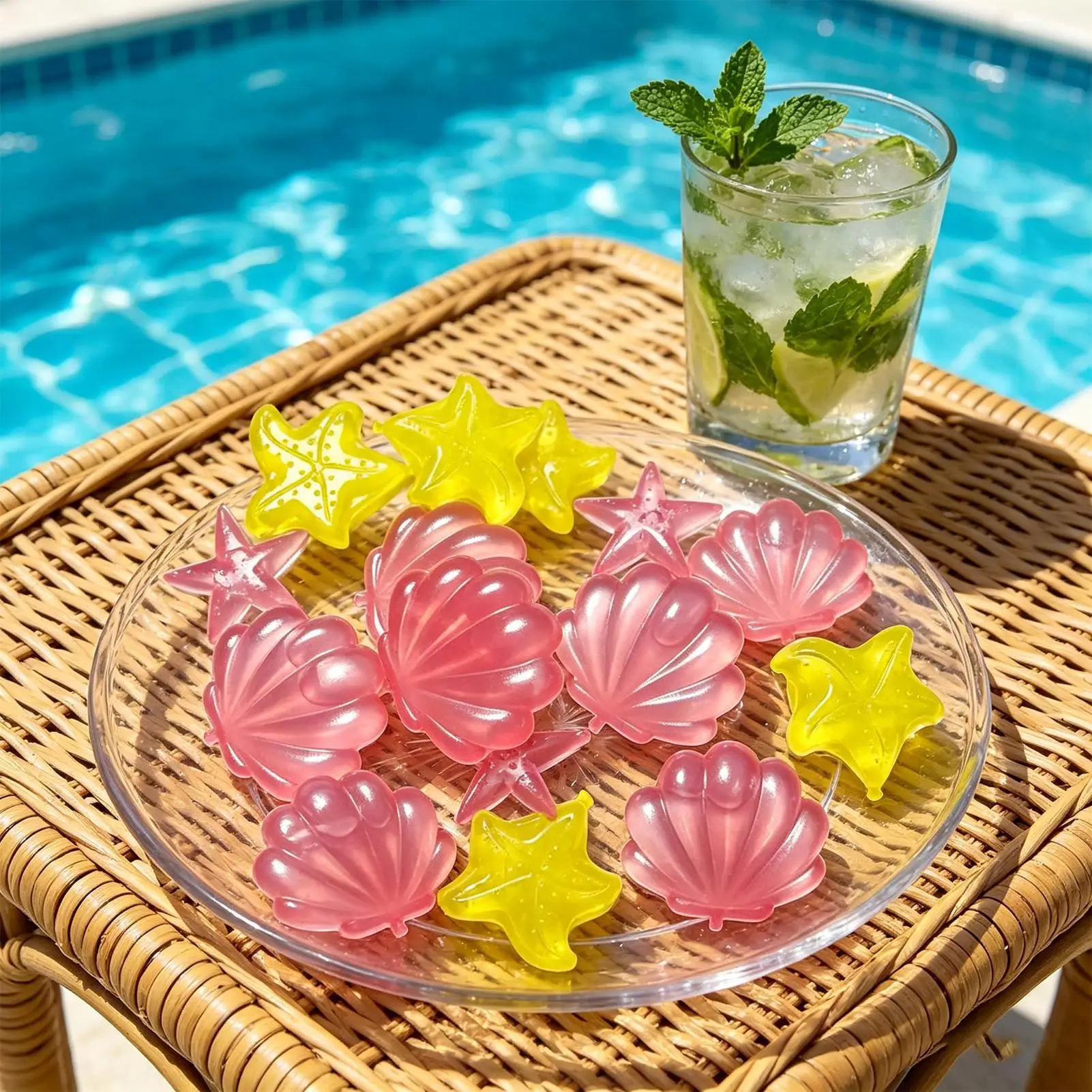 Reusable Ice Cubes For Drinks 24 Pieces Sea Theme Cocktail Cooling Non Melting Ice Cubes For Drinkers Entertainers Bartenders - view 3