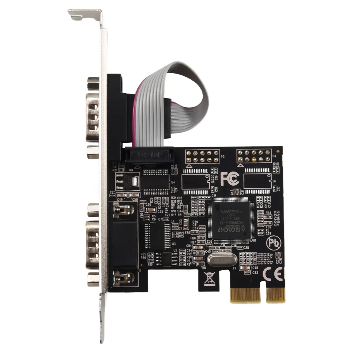 Pcie a puertos serie Interfaz RS232 Adaptador de tarjeta PCI-E PCI Express Tarjeta de expansión de computadora de control industrial