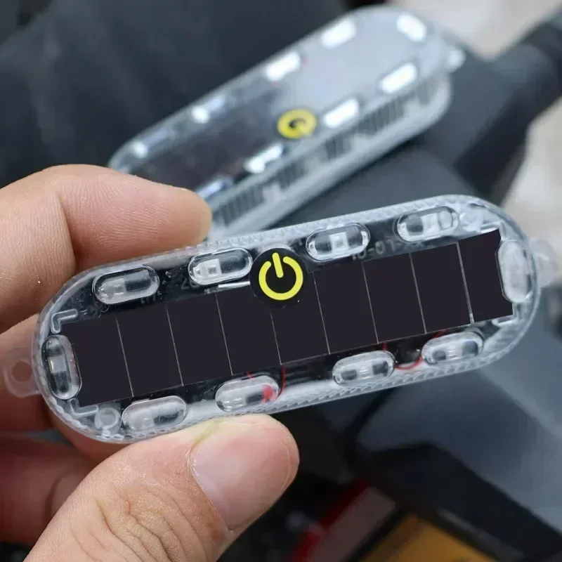 1/4PC Car Flashing Warning Light Solar Charging-free Anti-rear Collision And Explosion-proof Safety Light Motorcycle Tail Light