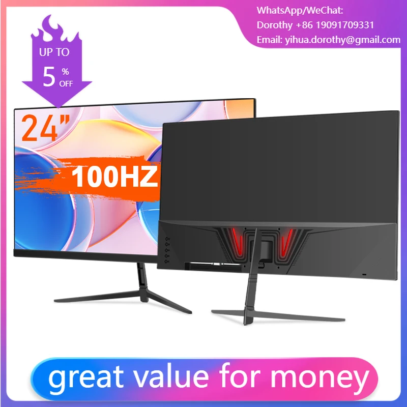 Wholesale 23.8 Inch 100/120/165/180/240 Hz Screen 1080P IPS Lcd Office Desktop Computer Screen Led Pc Monitor
