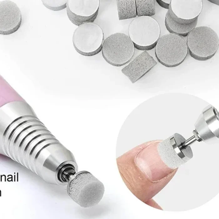 

50 шт. 10 мм самоклеящиеся сменные губчатые полировальные подушечки из нержавеющей стали для аксессуаров для полировки педикюра