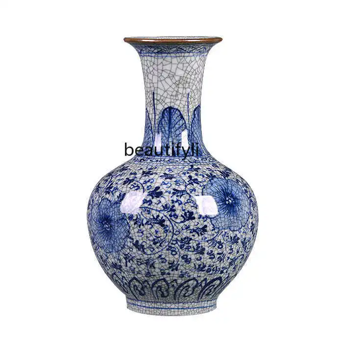 

Jingdezhen ceramic vase ornaments living room flower arrangement antique Chinese home desktop decoration