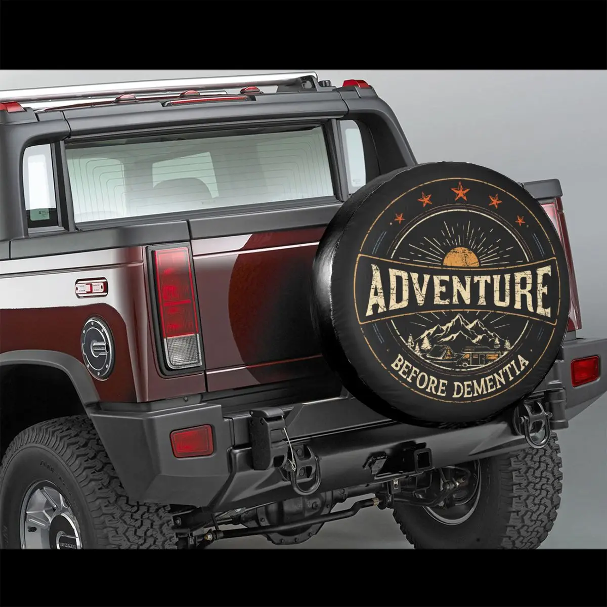 Funny Adventure Camper Travel Spare Wheel Tire Cover for Honda Mountain Dust-Proof Vehicle Accessories 14\