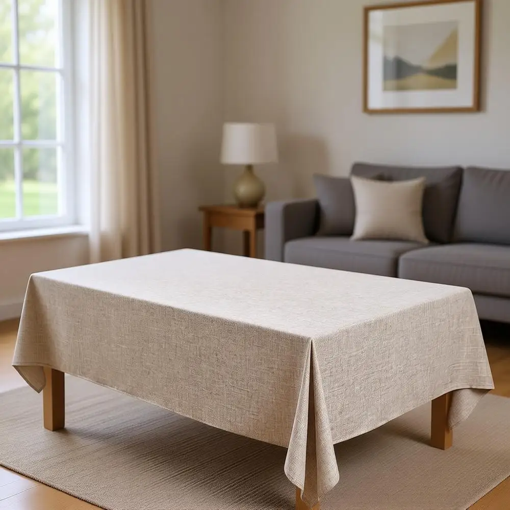 

Скатерти из льняной ткани 60 x 120 дюймов - 2 штуки, нейтральные цвета, подходят для столов длиной 8 футов, идеально подходят для кухни, столовой, вечеринок и банкетов.