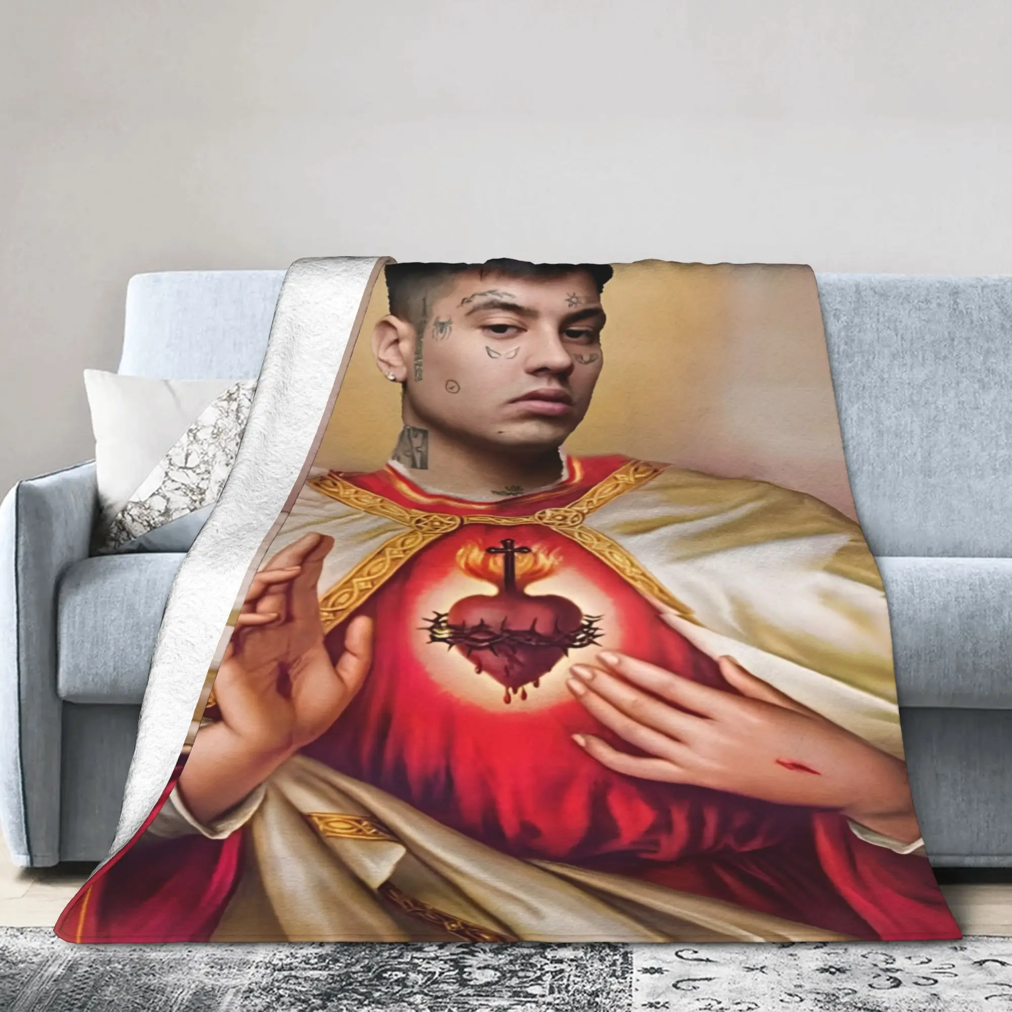 

duki funny poster virgin Blanket Fleece Cozy Lightweight Thin Throw Blanket for Bed Rug Piece