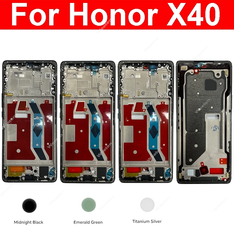 LCD Middle Frame Housing For Huawei Honor X40 RMO-AN00 LCD Middle Frame Bezel Cover with Side Button Replacement Repair Parts