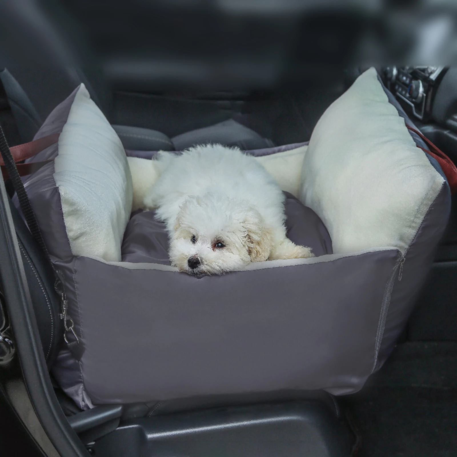 Portable Dog Car Booster Seat Breathable Safety Puppy Seat Protector Small Medium Dogs Pet Carrier Bed Pet Supplies