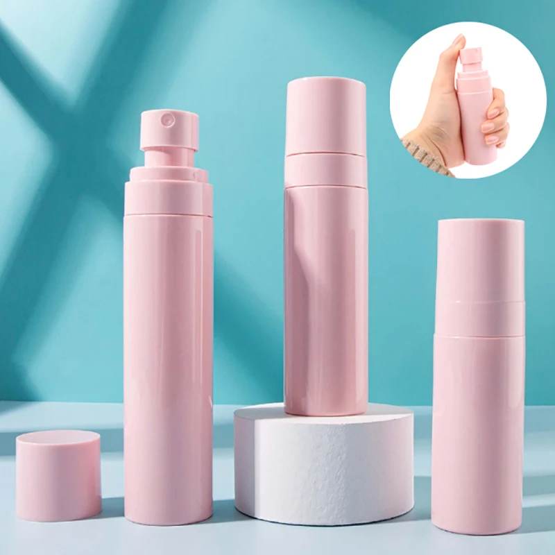 60ml 80ml 100ml Plastic Spray Bottle Mist Atomiser Sprayer Opaque Pink Perfume Refillable Bottle Travel Portable Container