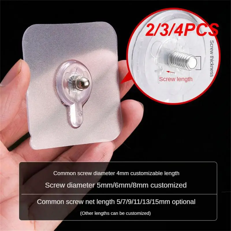 2/3/4PCS Sticking Hook Strong Adhesive Hole-free Nail-free Install Accessory Frame Photo Hook Nail-free M5 Home Storage Gadgets