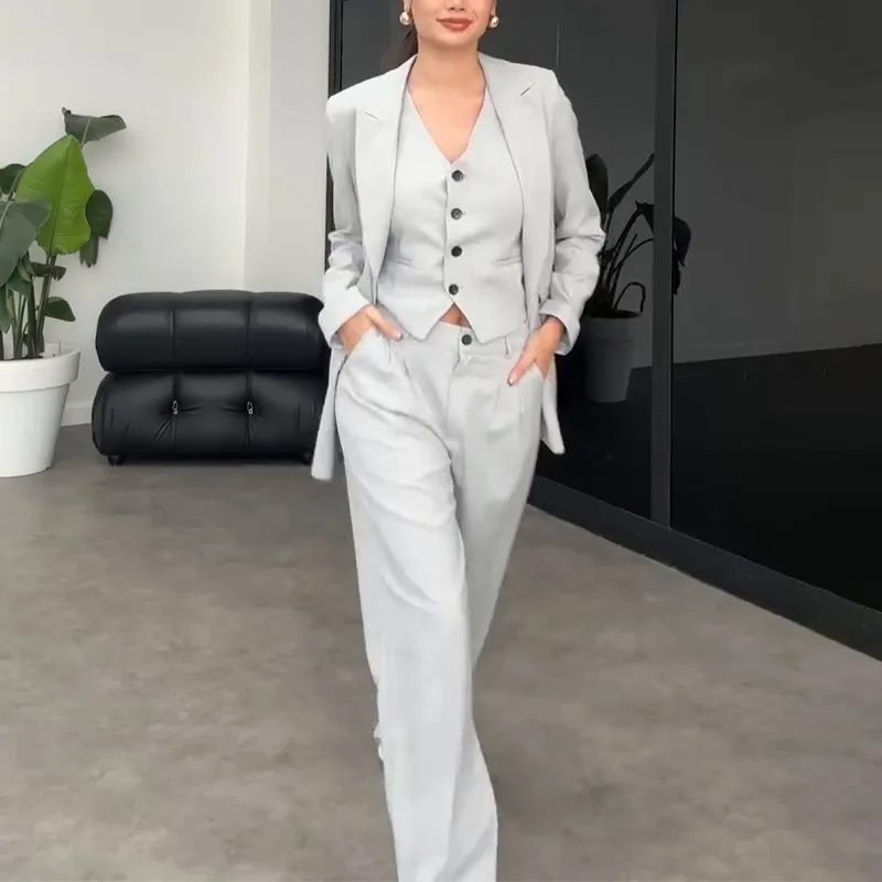 

2024 women's new elegant temperament fashion casual commuter suit pants