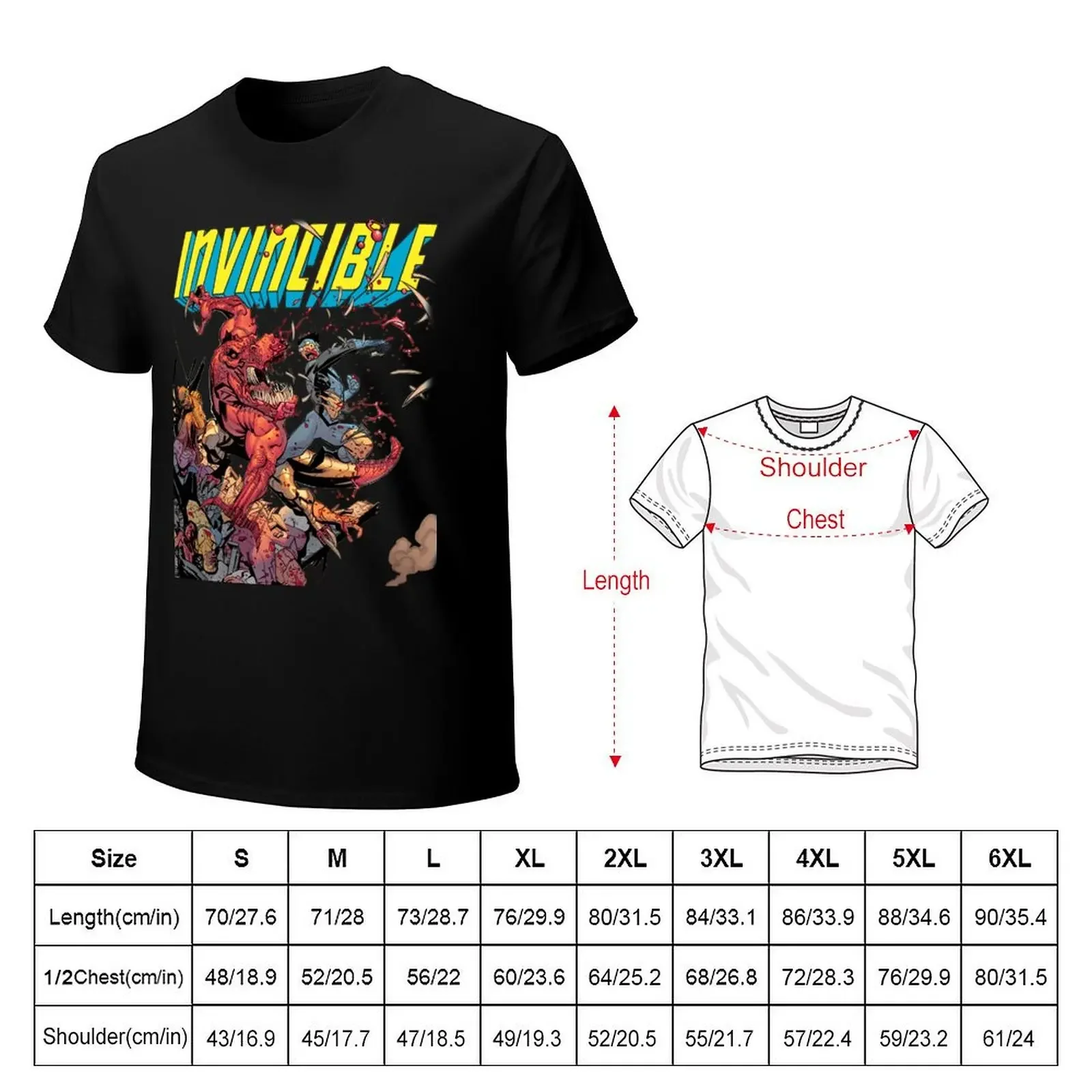 Invincible Vs Alien T-Shirt anime clothes quick drying plain graphic tee shirt heavy weight t shirts for men