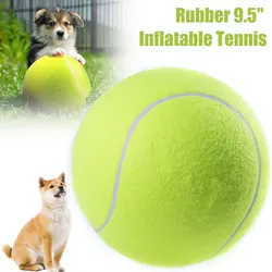 24CM Pet Giant Tennis Ball For Dog Chew Toy Funny Large Inflatable Tennis Ball Pet Supplies Dog Interactive Toys for Dog Play