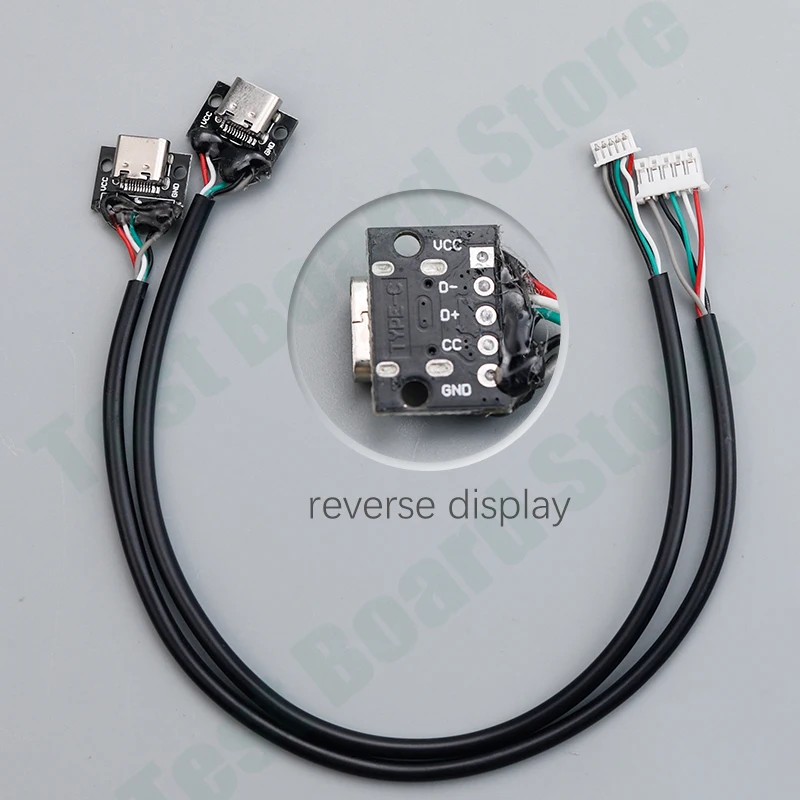 1Pce mechanical keyboard cable Type-C female 5P flexible keyboard separation cable 1.25 * 5P/2.0 * 5P terminal cable USB C