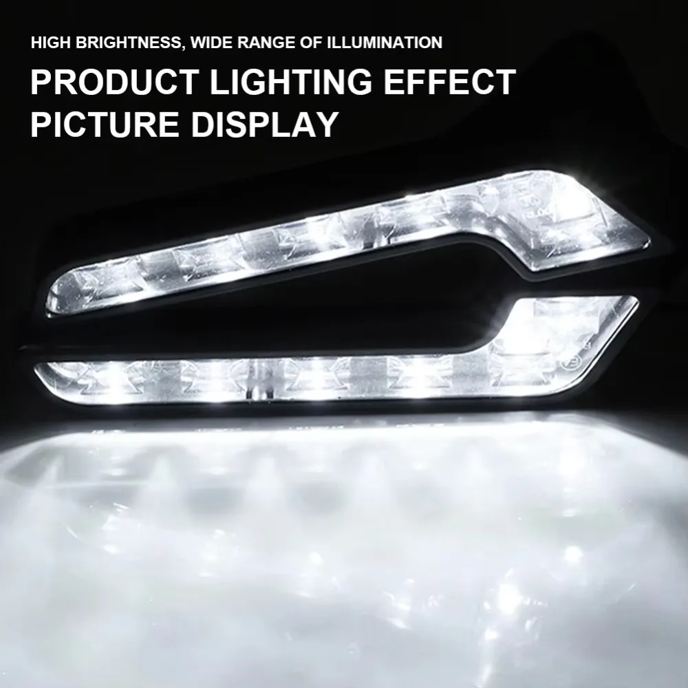 2 قطعة جودة 6LED سيارة النهار تشغيل ضوء السوبر مشرق L على شكل القيادة أضواء الضباب 12 فولت إضاءة مقاومة للماء مصابيح القيادة السيارات #2