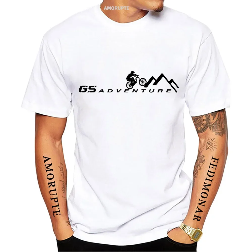 

Nature Mountain Bike Gs Adventure Cycling T-Shirt New Summer Men's Short Sleeve Fashion Bicycle Sports Casual Tees Letter Tops