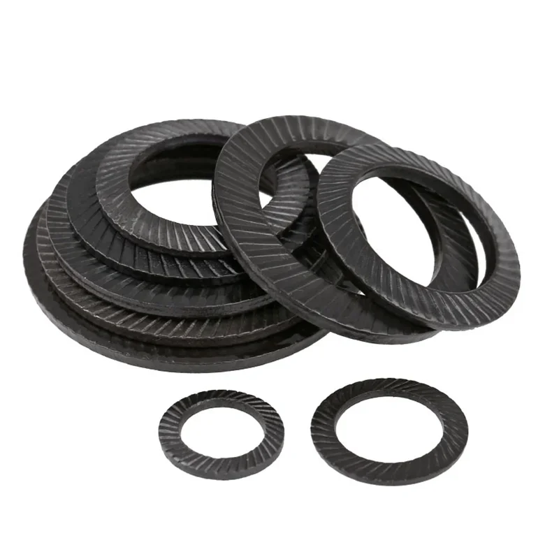 

304 Stainless Steel M3-M36 Double-sided Non-slip Washer Round Anti-retreat Anti-loose Self-locking Gasket Double-sided Tooth Pad