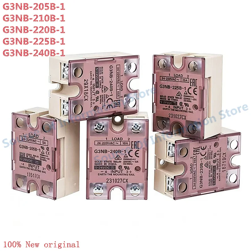 Original G3NB Series Solid State Relay G3NB-205B-1 G3NB-210B-1 G3NB-220B-1 225B-1 240B-1 DC to AC SSR Relay 5A 10A 20A 25A 40A