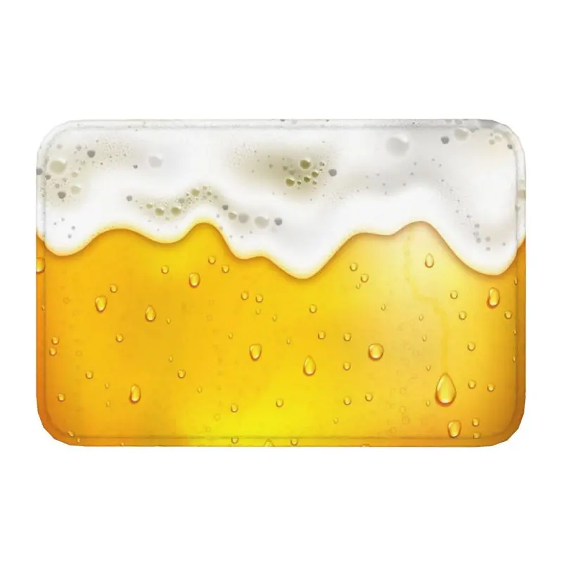 Custom Beer Bubbles Foam Doormat Anti-Slip Entrance Bathroom Kitchen Floor Door Mats Bedroom Balcony Carpet Rug