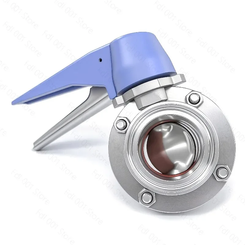 quick-install-sanitary-manual-clamp-butterfly-valve-304-316-stainless-steel-duck‑bill-fluid-control-valve