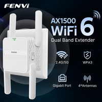 FENVI 5Ghz AX1500 WiFi 6 Repeater Extender Signal Booster Dual Band 2.4G/5GHz Wi-Fi Signal Amplifier Long Range Network Easy Set