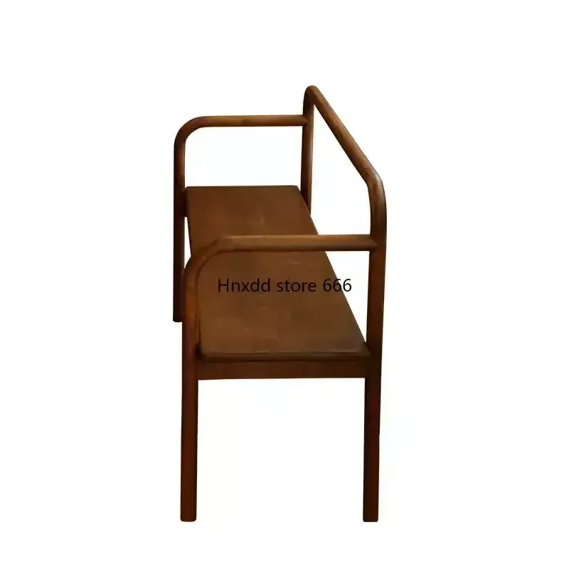Backrest long-distance chair dining table bench double seat small apartment medieval leisure