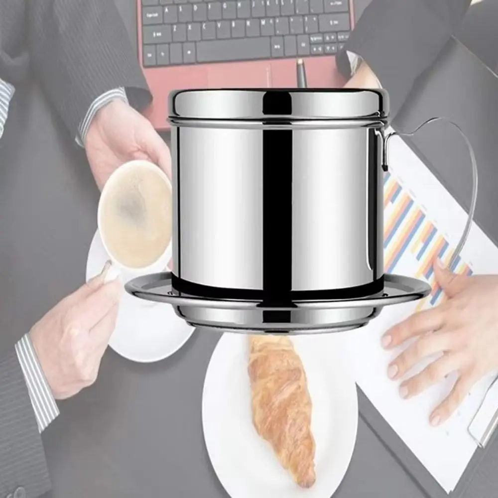 

Steel Filter Stainless Steel Coffee Drip Brewer With Handle Reusable Design Vietnamese Coffee pot Brewing Tool Easy To Serve