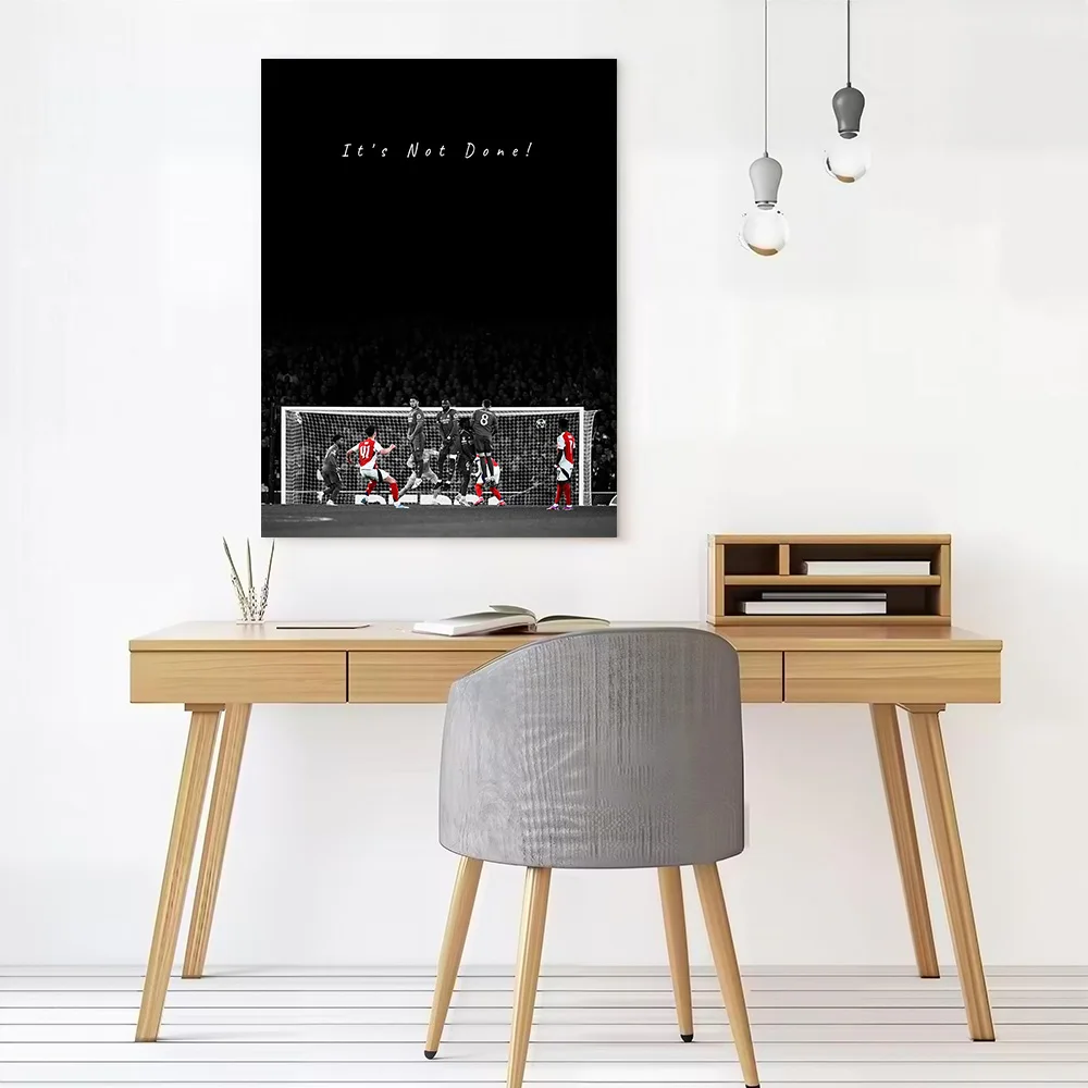 Football Game With Text Overlay Poster Canvas Wall Art Personalized Print Modern Painting Perfect Gift for Aesthetic Decoration