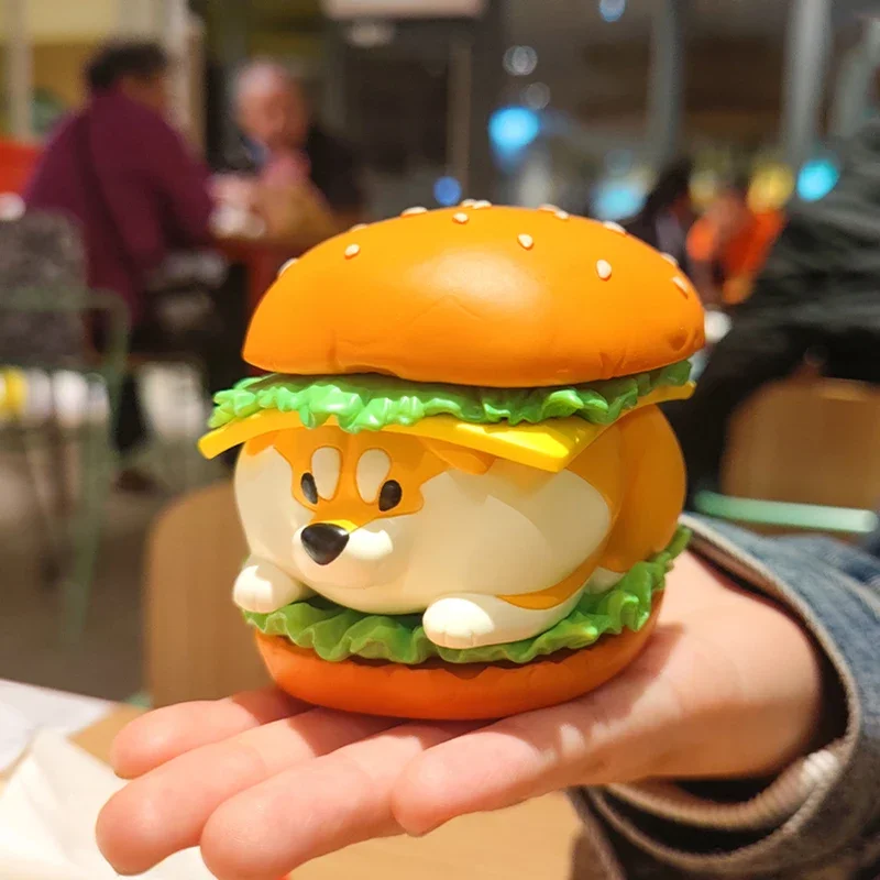 Shiba Inu Fast Food Series Figurines Surprise Box Action Figures Desk Ornaments Anime Figures Doll Model Kawaii Decoration Gift