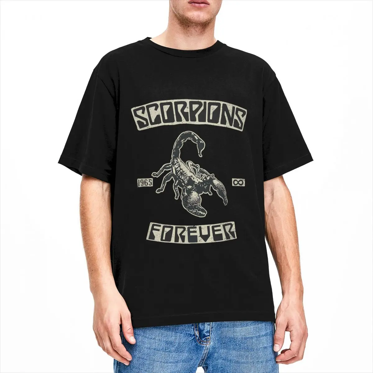 Streetwear T-Shirt Scorpions Forever Since 1965 Cotton T Shirts Fashion Tshirt for Couple Summer Retro Casual Short Sleeve Tees