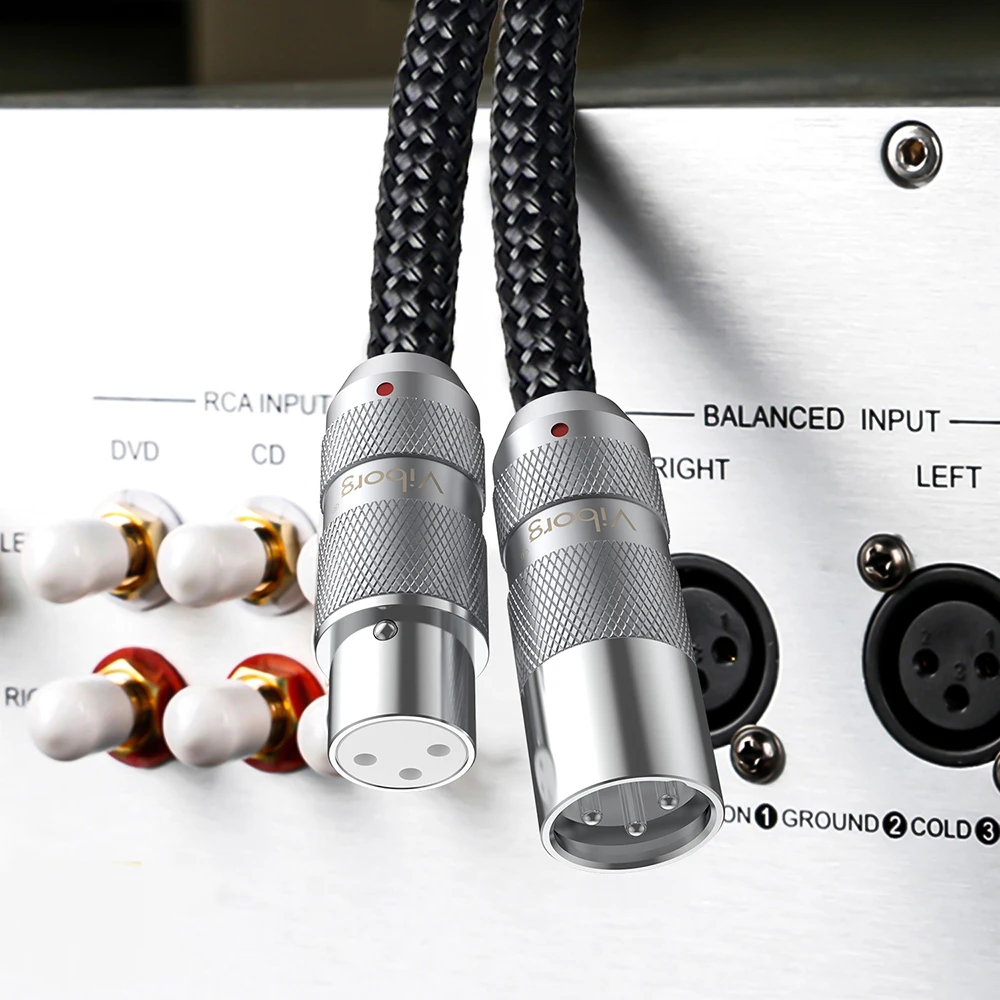 고품질 Viborg OFC 순수 구리 XLR 밸런스드 인터커넥트 케이블 HIFI XLR 남성-여성 연장 XLR 케이블