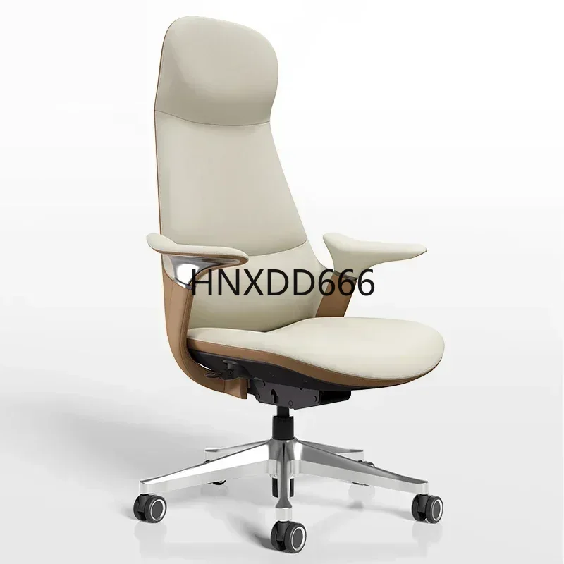 

Light luxury leather boss chair home ergonomics, computer chair sedentary, office chair