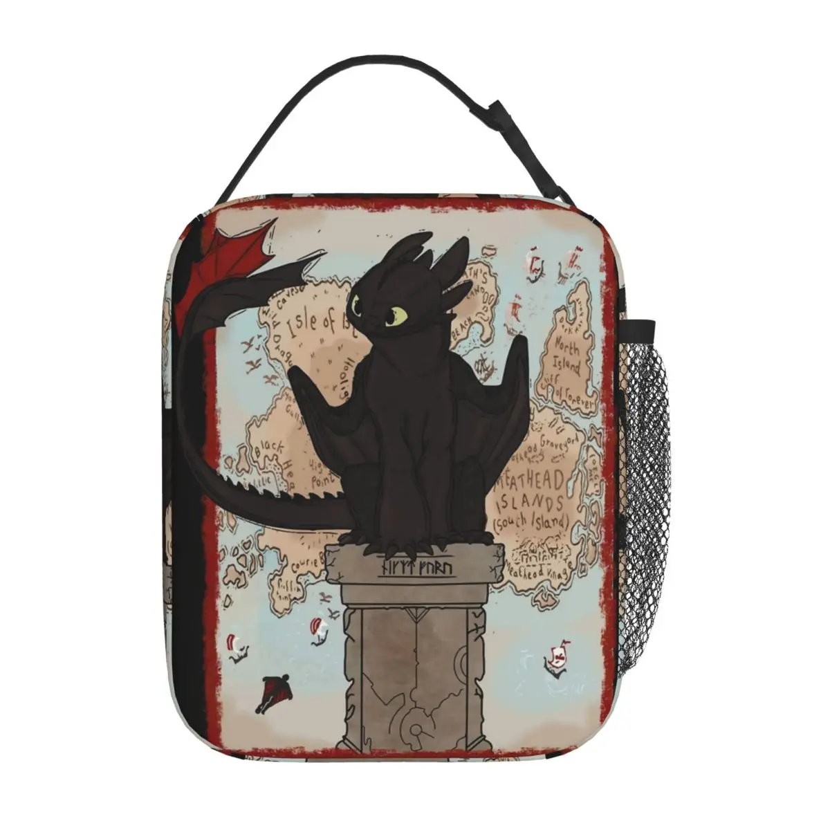 

Toothless Night Fury Cute Thermal Insulated Lunch Bags for Travel Portable Food Container Bags Men Women Thermal Cooler Food Box
