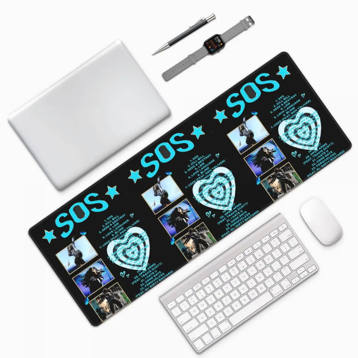 SZA SOS Song Singer Large Mouse Pad Computer Keyboard Mouse Mat Gamer PC Laptop Desk Mat Office Accessories Table Mats