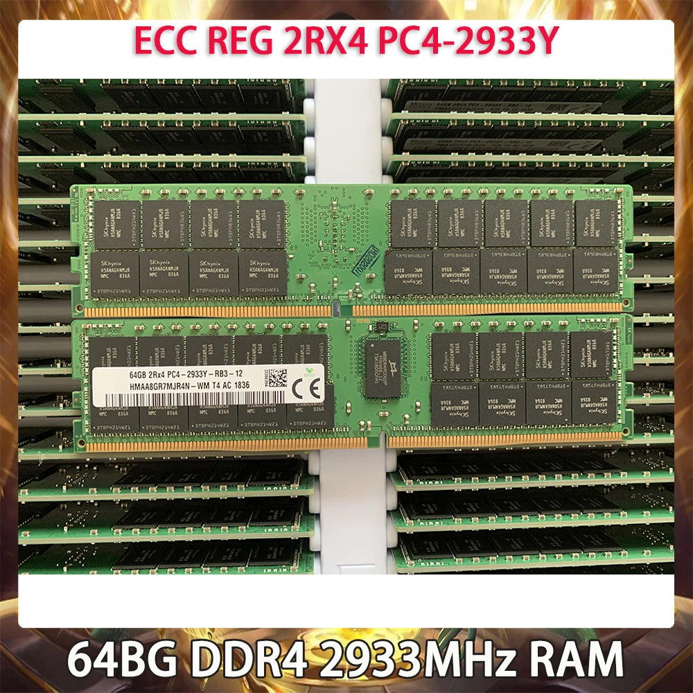 1 Pcs 64BG DDR4 2933MHz ECC REG 2RX4 PC4-2933Y For SK Hynix Memory RAM