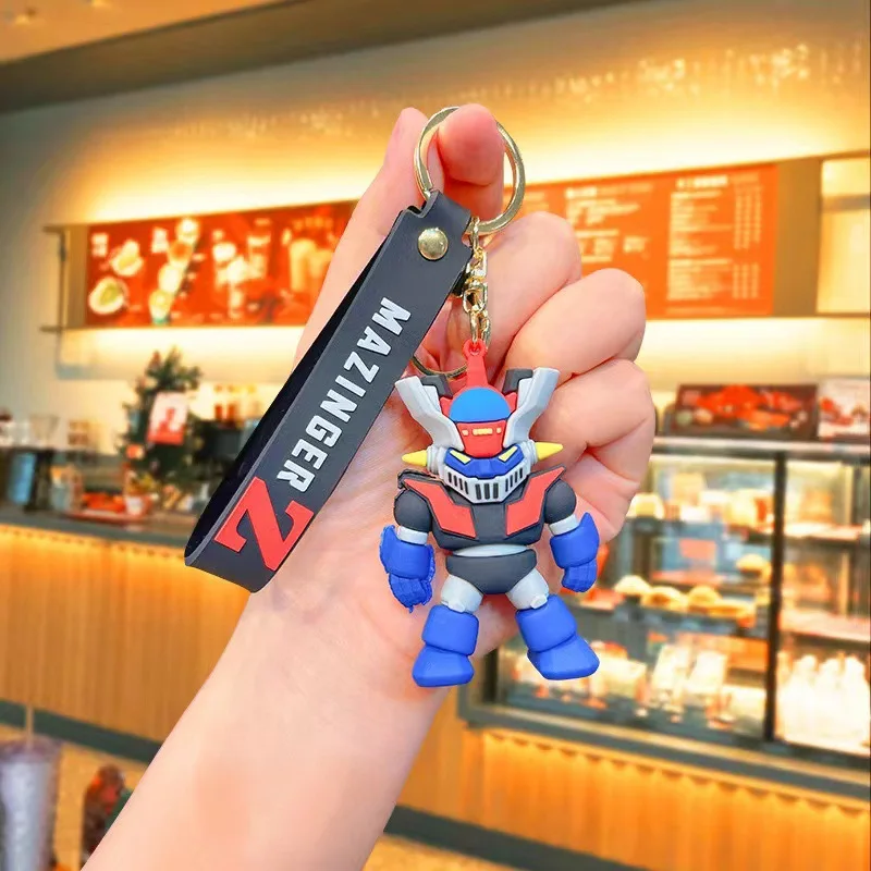 ANIMAZZEL まぜべやキーホルダー Anime Mazinger Z Keychain Cartoon Doll Keyring Ornament Robot