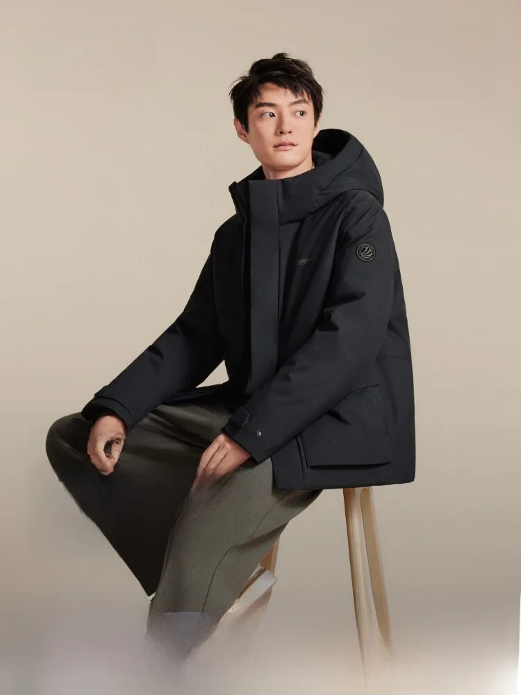 

Bosideng New Men's down Jaet Casual Commute Faionable Warm Hooded ort Sle Polyester Fiber Du down Filling