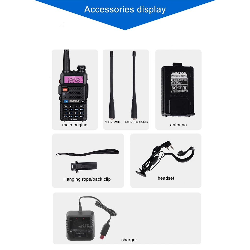 Reliable Two Way Radio - Secure Communication For Everyone Multifunctional Intercom Radio With Torch black