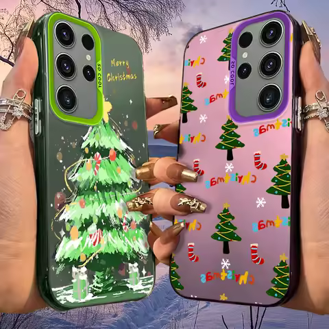 Red And Blue Striped Christmas Socks Case for Samsung Galaxy A36 A35 A34 A32 A30 A26 A25 A24 A23 A22 5G 4G A20 A16 A15 A14 Cover